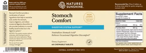 Stomach Comfort Label Information