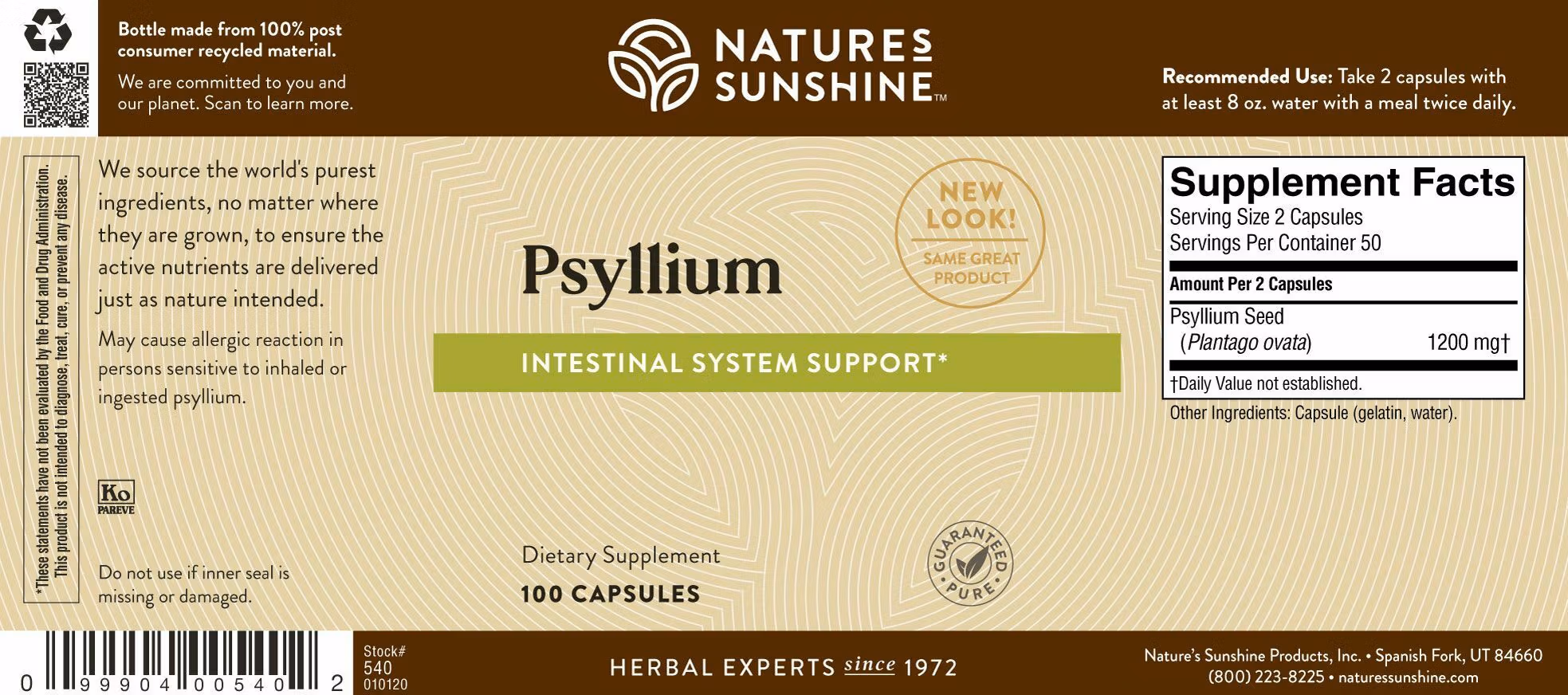 Psyllium Label Information