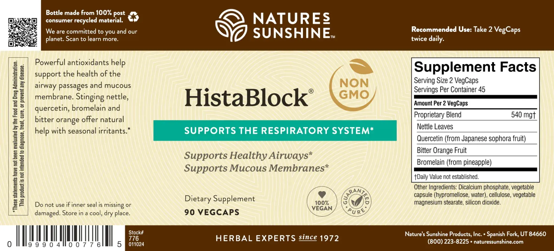 Label for Histablock