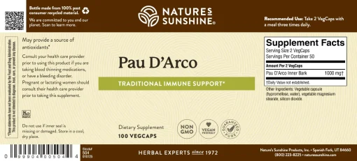 Pau D Arco Label