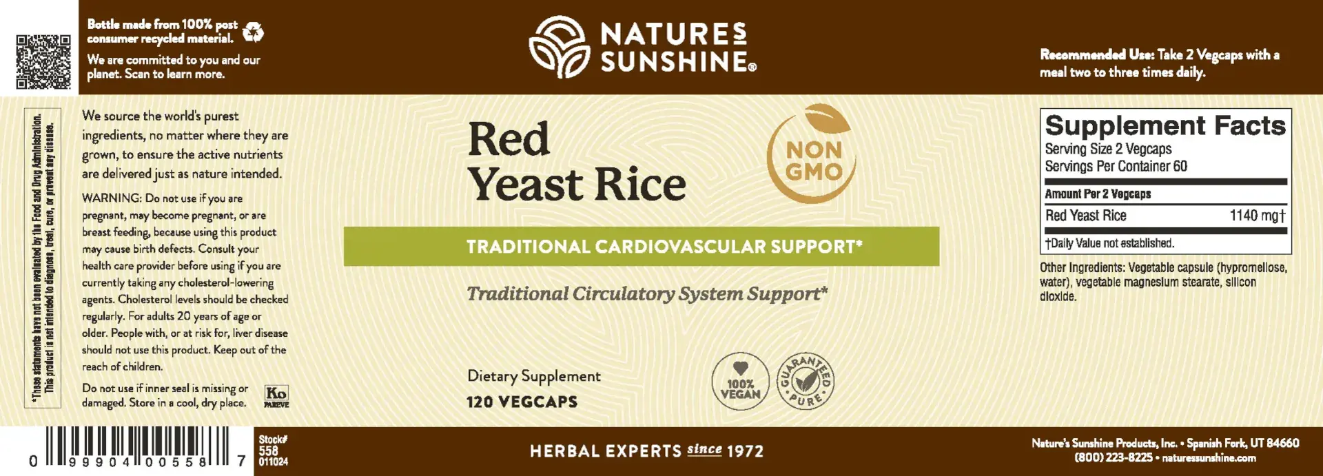 Red Yeast Rice Label