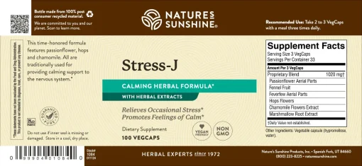 Stress J Label Information