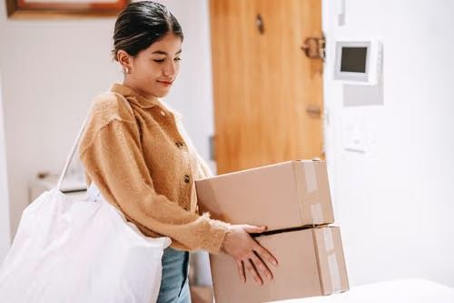 Woman Holding Packages
