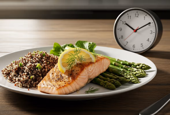 Healthy Food and Clock
